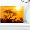 Designart - Orange Glow of African Sunset - Extra Large Wall Art Landscape